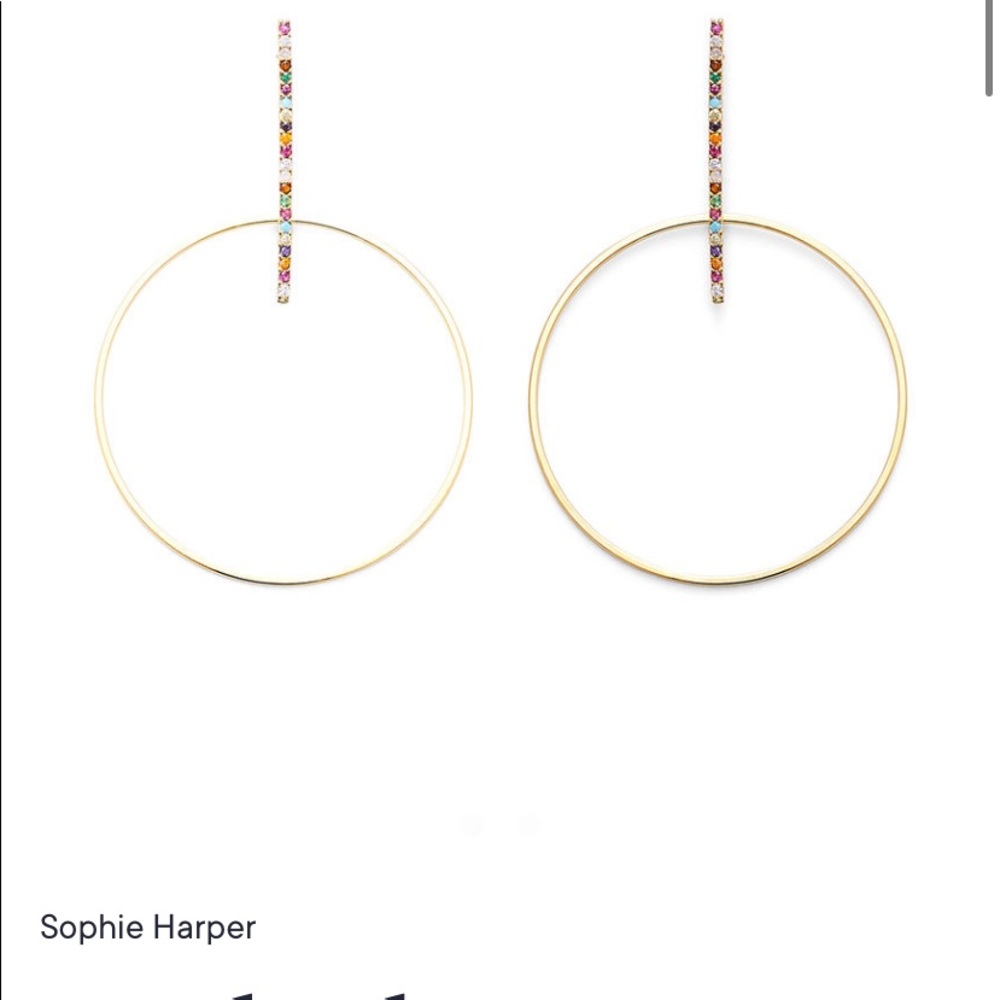 Sophie Harper pave bar hoops